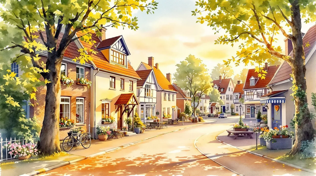 Aquarell-Illustration von Volksdorf – Alltagshilfe für Senioren